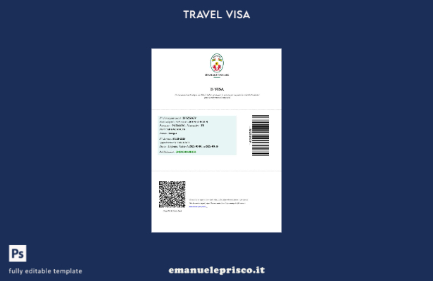 modello di visto Togo e stile verificato nei formati Word e PDF